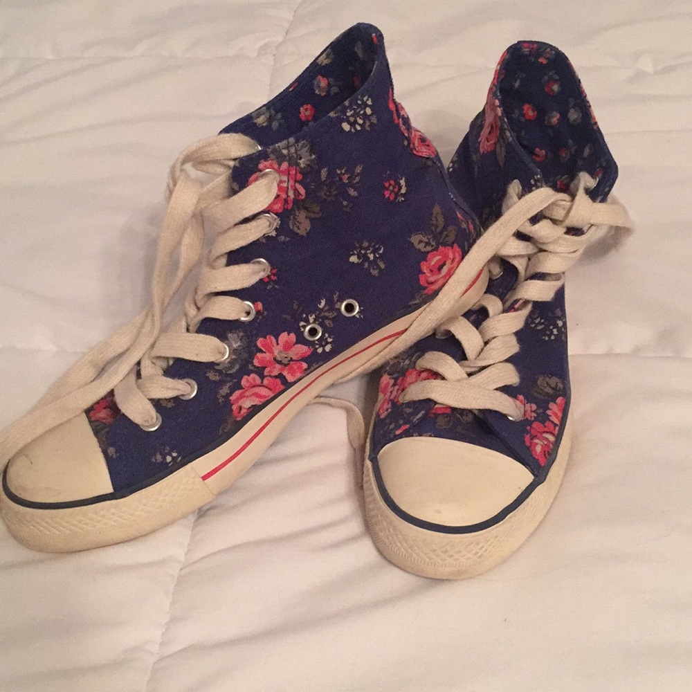 Cath Kidston navy/floral high tops